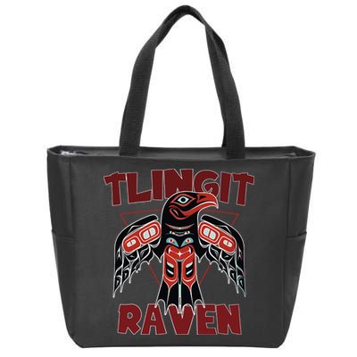Alaska Tlingit For Native Raven Totem Zip Tote Bag