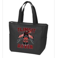 Alaska Tlingit For Native Raven Totem Zip Tote Bag