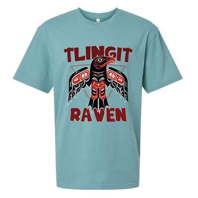 Alaska Tlingit For Native Raven Totem Sueded Cloud Jersey T-Shirt