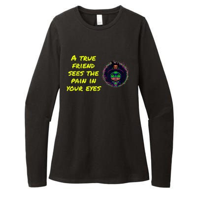 A true Friend Womens CVC Long Sleeve Shirt