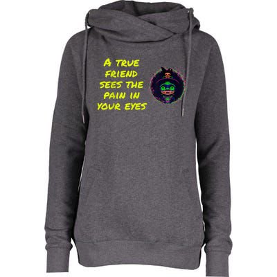 A true Friend Womens Funnel Neck Pullover Hood