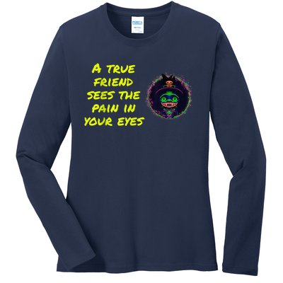 A true Friend Ladies Long Sleeve Shirt