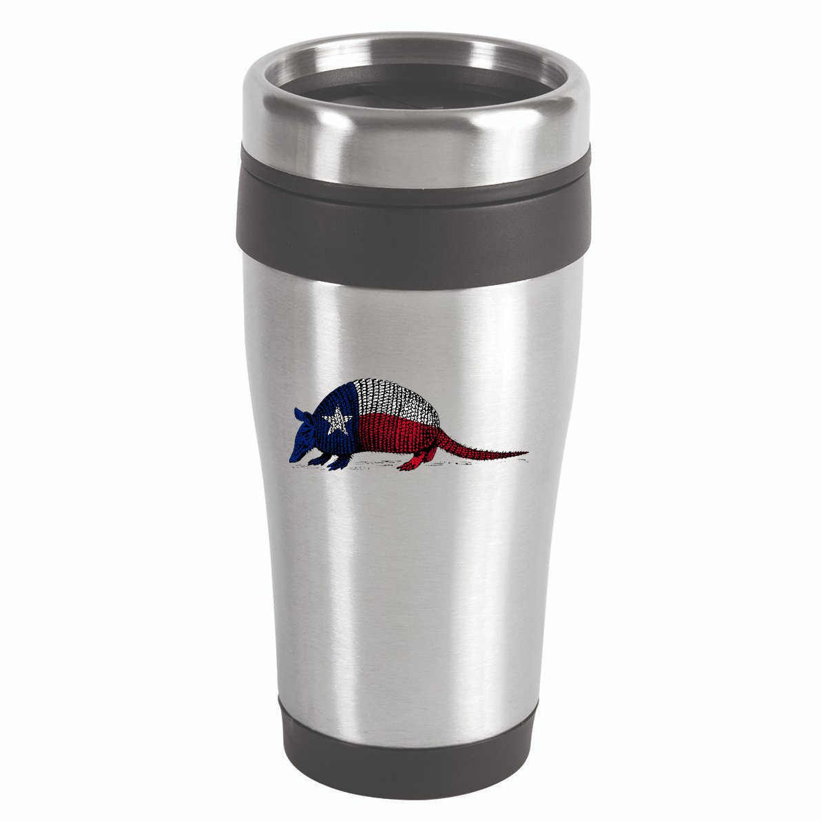 Armadillo Texas Flag 16oz Travel Tumbler