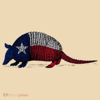 Armadillo Texas Flag Drawstring Bag