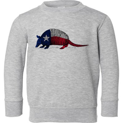 Armadillo Texas Flag Toddler Sweatshirt