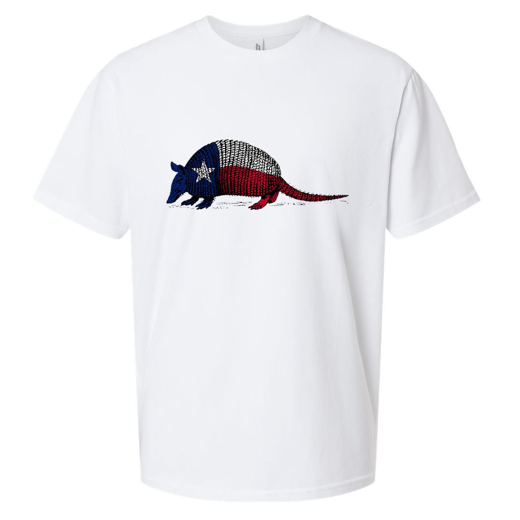 Armadillo Texas Flag Sueded Cloud Jersey T-Shirt