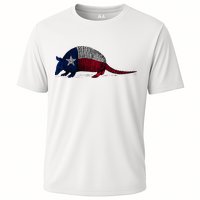 Armadillo Texas Flag Cooling Performance Crew T-Shirt