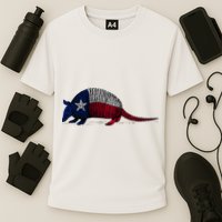 Armadillo Texas Flag Cooling Performance Crew T-Shirt