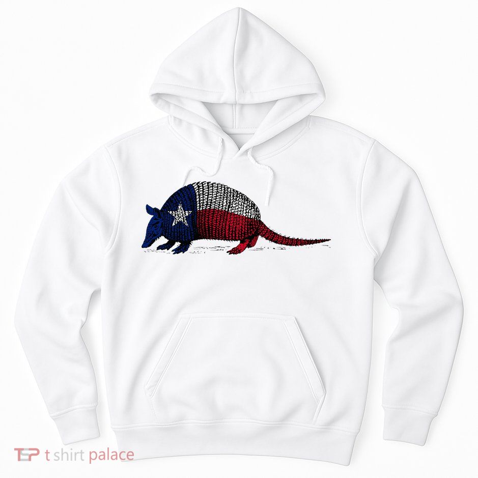Armadillo Texas Flag Hoodie