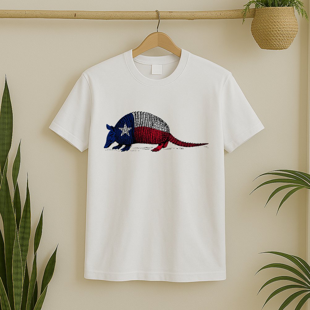 Armadillo Texas Flag T-Shirt