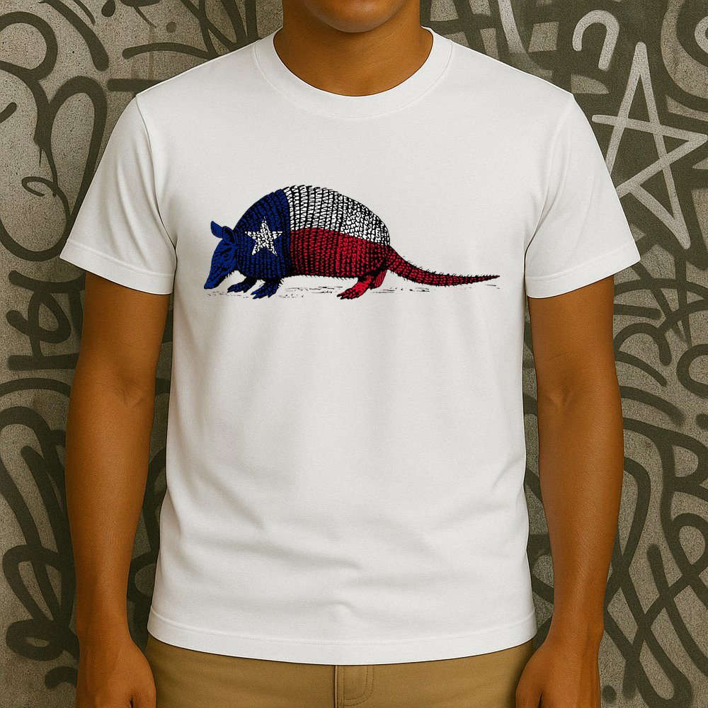 Armadillo Texas Flag T-Shirt