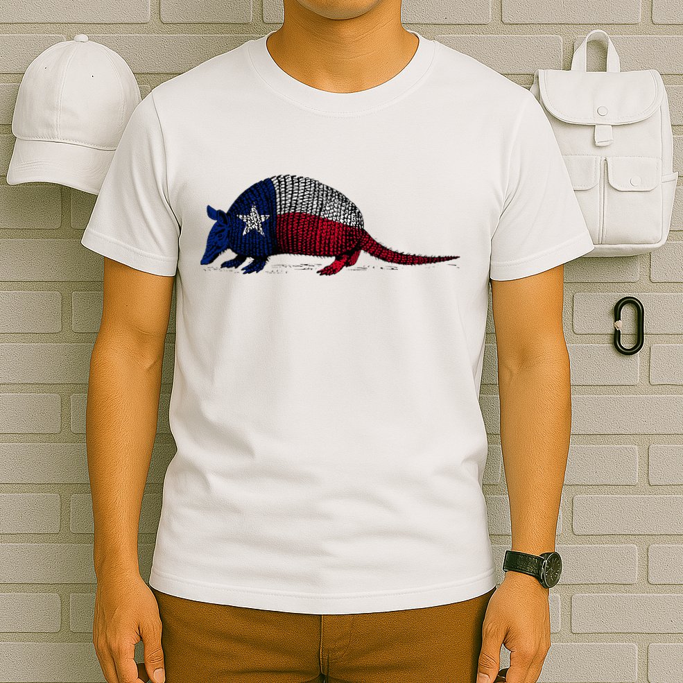 Armadillo Texas Flag T-Shirt