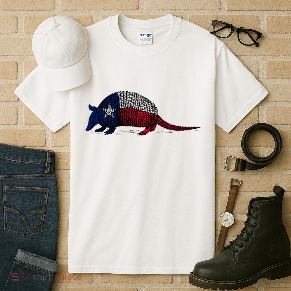 Armadillo Texas Flag Tall T-Shirt