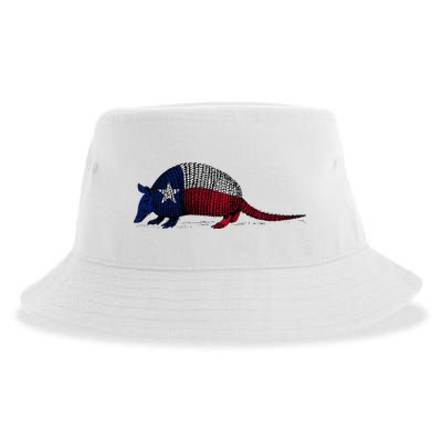 Armadillo Texas Flag Sustainable Bucket Hat