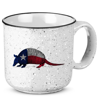 Armadillo Texas Flag 15oz Campfire Ceramic Mug