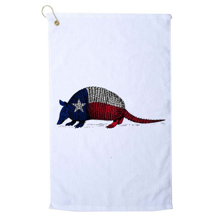 Armadillo Texas Flag Golf Towel