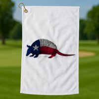 Armadillo Texas Flag Golf Towel