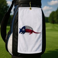 Armadillo Texas Flag Golf Towel