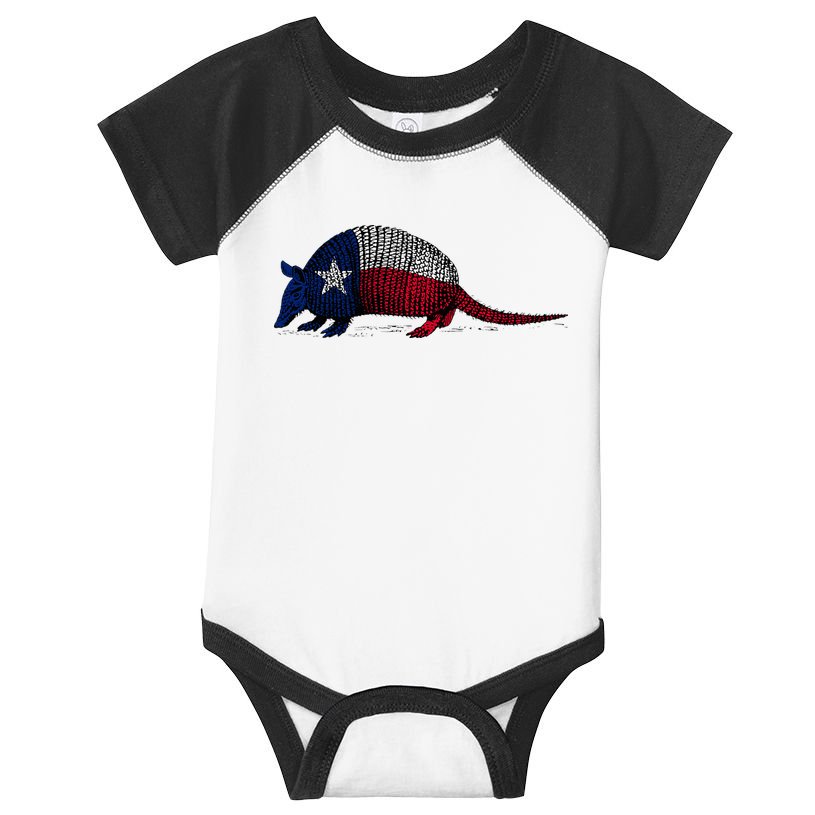 Armadillo Texas Flag Infant Baby Jersey Bodysuit