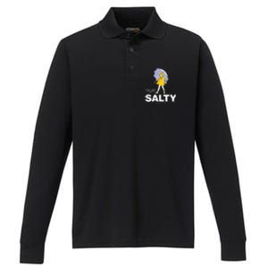 All These Flavors And You Choose To Be Salty Performance Long Sleeve Polo