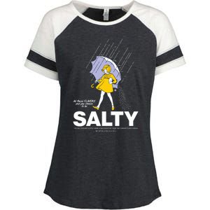 All These Flavors And You Choose To Be Salty Enza Ladies Jersey Colorblock Tee