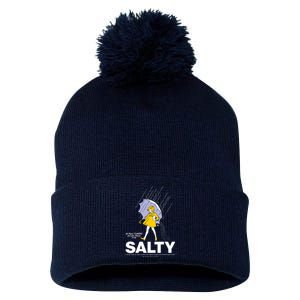 All These Flavors And You Choose To Be Salty Pom Pom 12in Knit Beanie