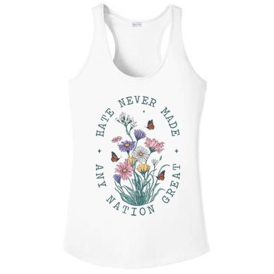 Anti Trump Floral Butterflies Democrat President Liberal Ladies PosiCharge Competitor Racerback Tank