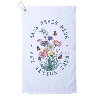 Anti Trump Floral Butterflies Democrat President Liberal Golf Towel