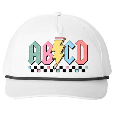 Abcd Teacher Funny Teacher Appreciation Snapback Five-Panel Rope Hat