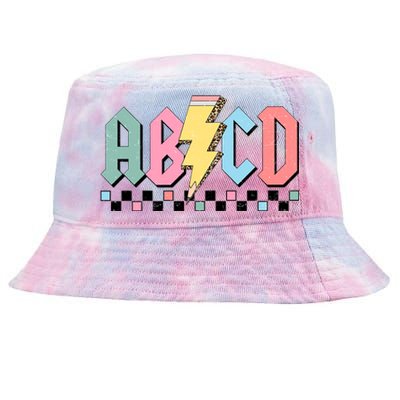 Abcd Teacher Funny Teacher Appreciation Tie-Dyed Bucket Hat