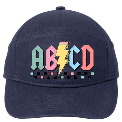 Abcd Teacher Funny Teacher Appreciation 7-Panel Snapback Hat