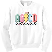 Abcd Teacher Funny Teacher Appreciation Kids Sweatshirt