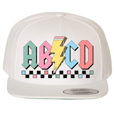 Abcd Teacher Funny Teacher Appreciation Wool Snapback Cap