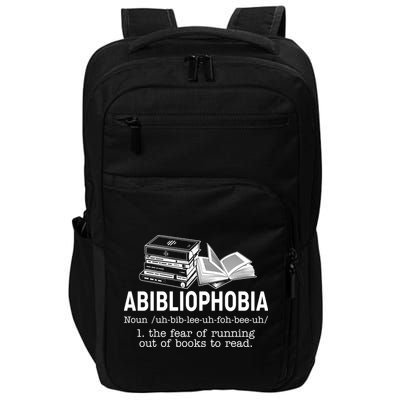 Abibliophobia The Fear Of Running Out Of Books Impact Tech Backpack