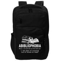 Abibliophobia The Fear Of Running Out Of Books Impact Tech Backpack