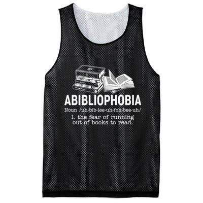 Abibliophobia The Fear Of Running Out Of Books Mesh Reversible Basketball Jersey Tank