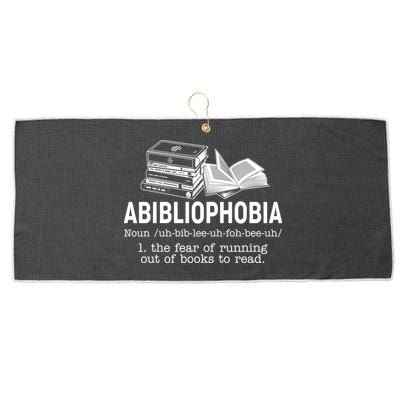 Abibliophobia The Fear Of Running Out Of Books Large Microfiber Waffle Golf Towel