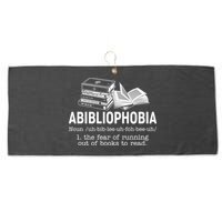 Abibliophobia The Fear Of Running Out Of Books Large Microfiber Waffle Golf Towel
