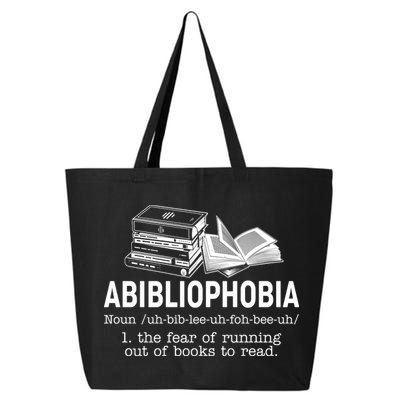 Abibliophobia The Fear Of Running Out Of Books 25L Jumbo Tote