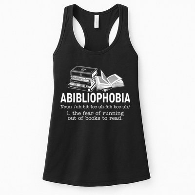 Abibliophobia The Fear Of Running Out Of Books Womens Tank Top