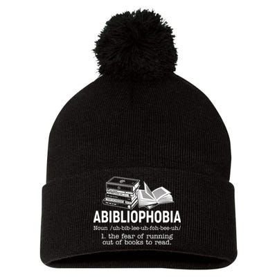 Abibliophobia The Fear Of Running Out Of Books Pom Pom 12in Knit Beanie