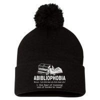 Abibliophobia The Fear Of Running Out Of Books Pom Pom 12in Knit Beanie