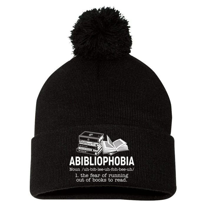 Abibliophobia The Fear Of Running Out Of Books Pom Pom 12in Knit Beanie