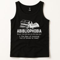 Abibliophobia The Fear Of Running Out Of Books Tank Top