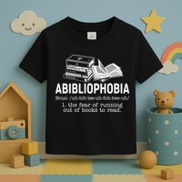 Abibliophobia The Fear Of Running Out Of Books Toddler T-Shirt