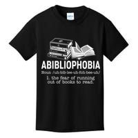 Abibliophobia The Fear Of Running Out Of Books Kids T-Shirt