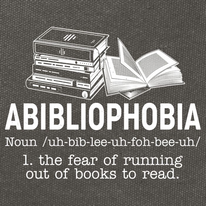 Abibliophobia The Fear Of Running Out Of Books Cotton Canvas Backpack