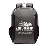 Abibliophobia The Fear Of Running Out Of Books Vector Backpack