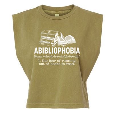 Abibliophobia The Fear Of Running Out Of Books Garment-Dyed Women's Muscle Tee