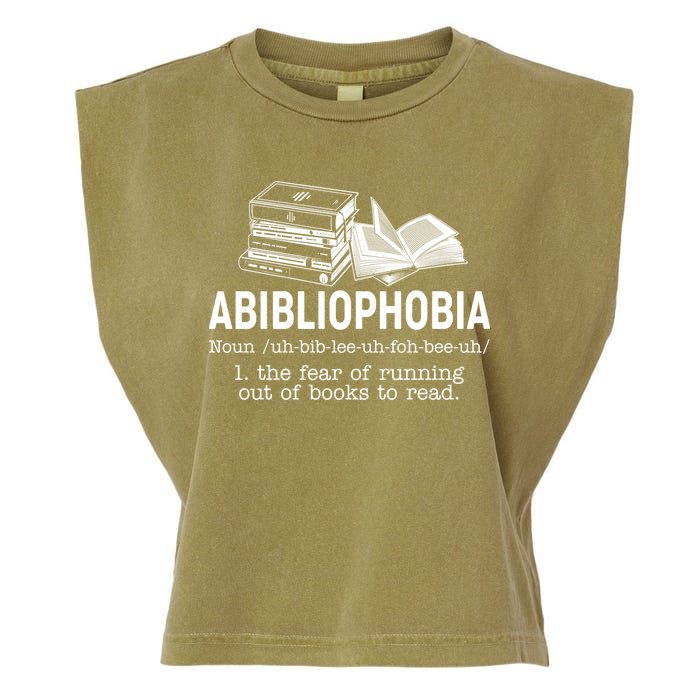 Abibliophobia The Fear Of Running Out Of Books Garment-Dyed Women's Muscle Tee